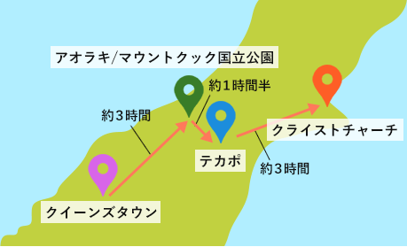 王道1日観光プラン地図